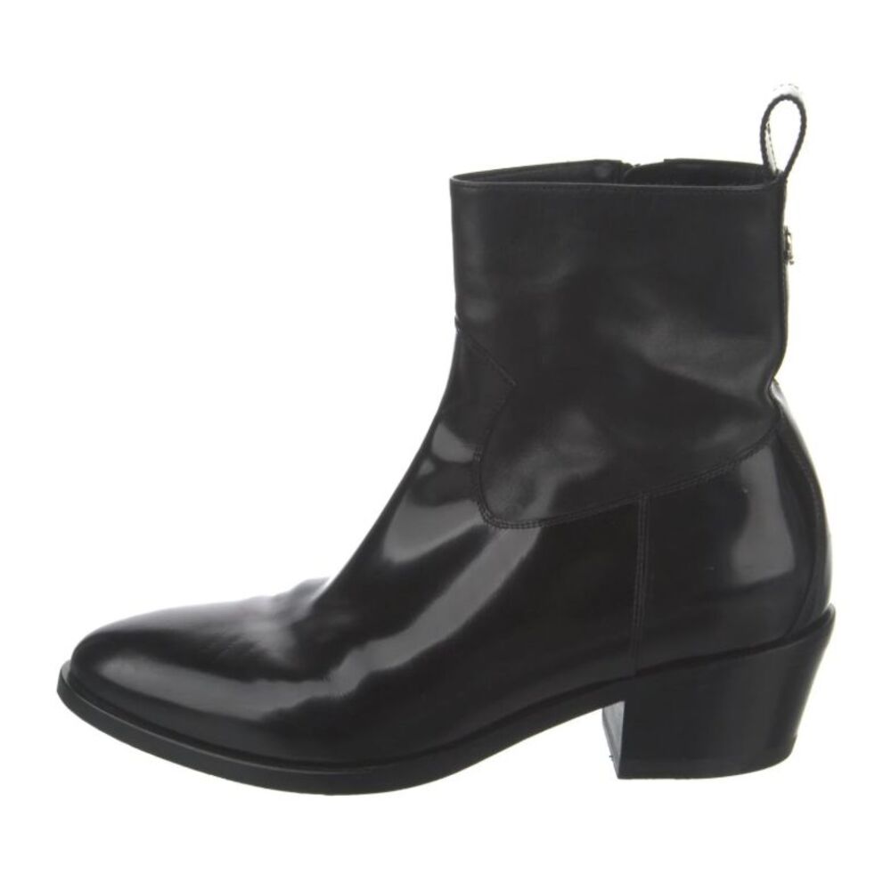 Jimmy Choo Western Ankle Boots - 41 - Black Leather - Almond Toe